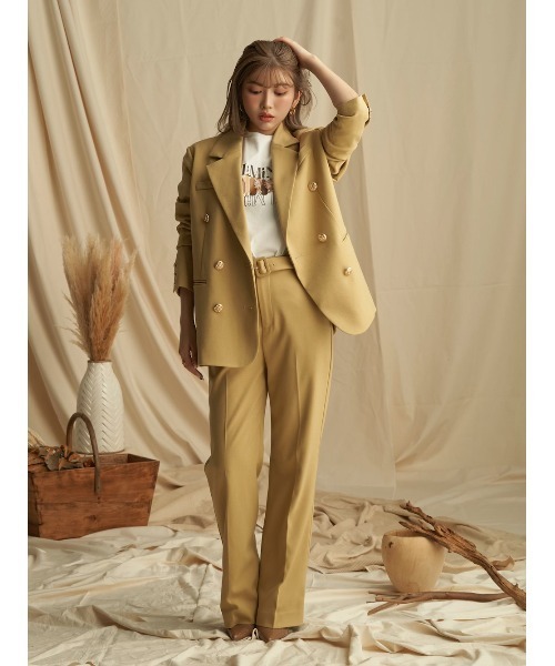 Darich（ダーリッチ）の「ストレートカラーパンツ（その他パンツ・レディース・ベージュ/ブラウン/ピンク/アイボリー/マスタード・FREE）」の18枚目の写真