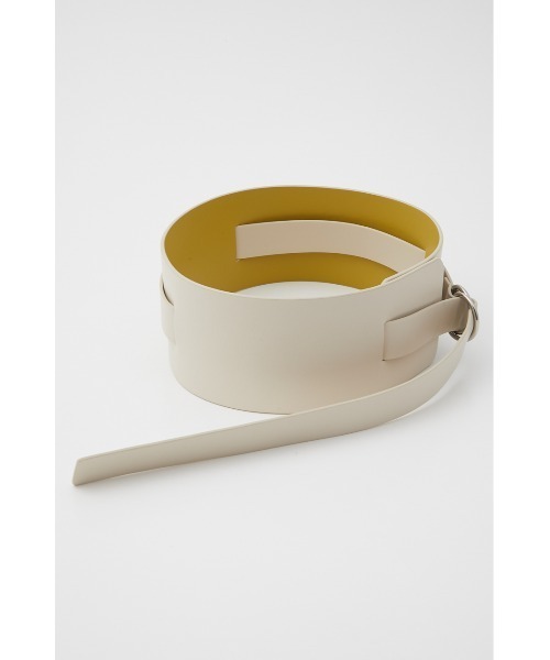 SLY（スライ）の「MANYWAY VEGAN LEATHER BELT ヴィーガンレザー ベルト（ベルト・レディース・ブラック/アイボリー・FREE）」の3枚目の写真