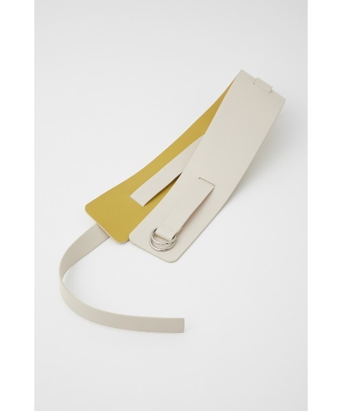 SLY（スライ）の「MANYWAY VEGAN LEATHER BELT ヴィーガンレザー ベルト（ベルト・レディース・ブラック/アイボリー・FREE）」の7枚目の写真