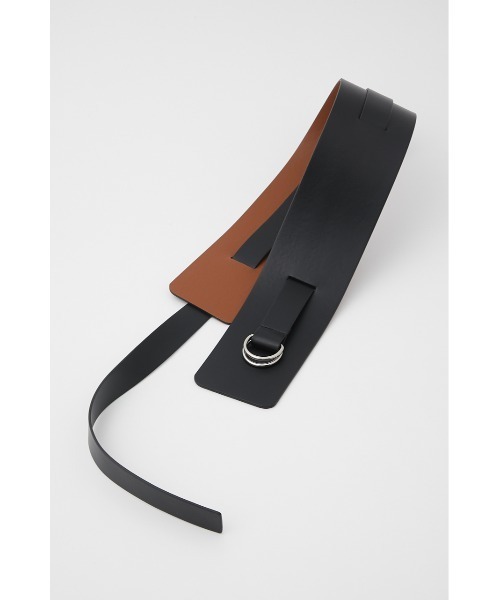 SLY（スライ）の「MANYWAY VEGAN LEATHER BELT ヴィーガンレザー ベルト（ベルト・レディース・ブラック/アイボリー・FREE）」の14枚目の写真