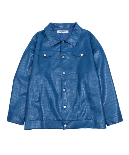 Figments(フィグメンツ)の「クロコフェイクレザーオーバージャケット(その他アウター・レディース・ブルー/オフホワイト/ブラック・MEDIUM/SMALL)」の19枚目の写真