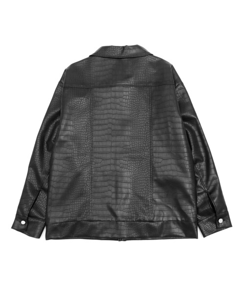 Figments（フィグメンツ）の「クロコフェイクレザーオーバージャケット