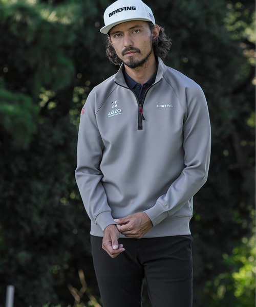 ZOZO CHAMPIONSHIP 公式アイテム(ゾゾチャンピオンシップコウシキアイテム)の「【ZOZO CHAMPIONSHIP×BRIEFING】MENS 3D LOGO HALF ZIP ZOZO(スウェット・メンズ・グレー/ブラック・S/M/L/XL)」の2枚目の写真