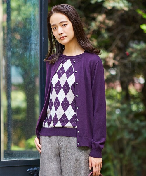 J.PRESS（ジェイプレス）の「【洗える】アーガイルツイン ニット