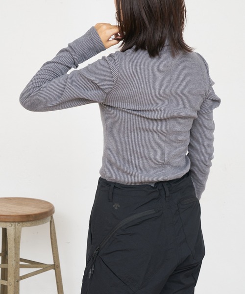 BONbazaar（ボンバザール）の「★OT★Luxury Warmリブハイネック（ニット/セーター・レディース・ベージュ/グレー/オフホワイト/ボルドー・40）」の9枚目の写真