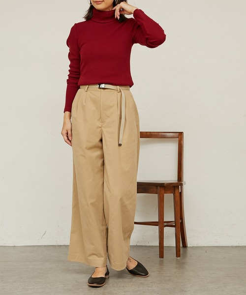 BONbazaar（ボンバザール）の「★OT★Luxury Warmリブハイネック（ニット/セーター・レディース・ベージュ/グレー/オフホワイト/ボルドー・40）」の20枚目の写真