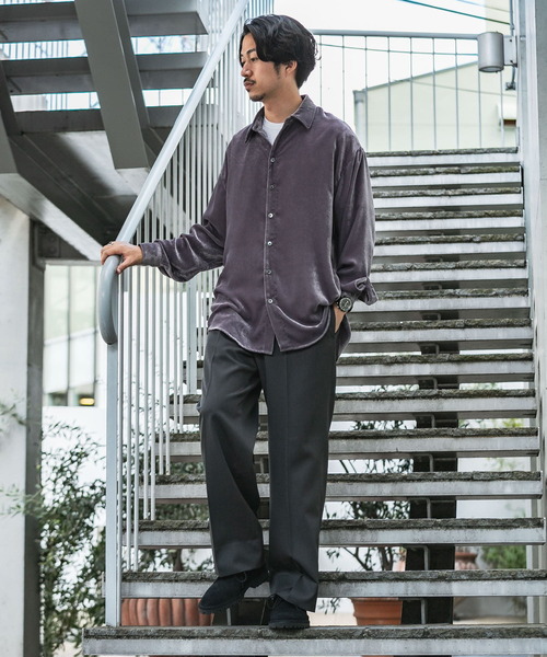 URBAN RESEARCH（アーバンリサーチ）の「COSEI　VELVET SHIRTS（シャツ/ブラウス・メンズ・グレー/パープル・3/2/1）」の11枚目の写真