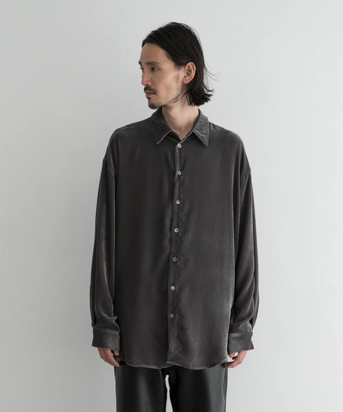 URBAN RESEARCH（アーバンリサーチ）の「COSEI　VELVET SHIRTS（シャツ/ブラウス・メンズ・グレー/パープル・3/2/1）」の5枚目の写真