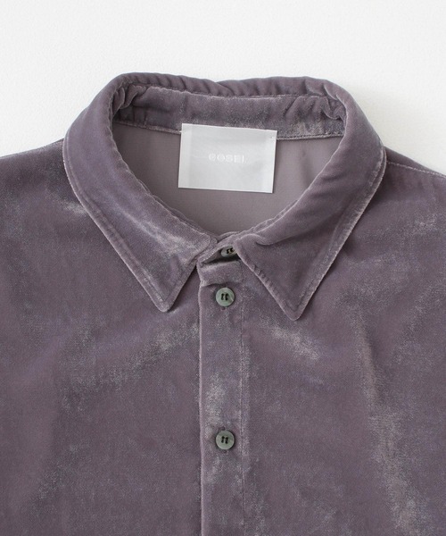 URBAN RESEARCH（アーバンリサーチ）の「COSEI　VELVET SHIRTS（シャツ/ブラウス・メンズ・グレー/パープル・3/2/1）」の8枚目の写真