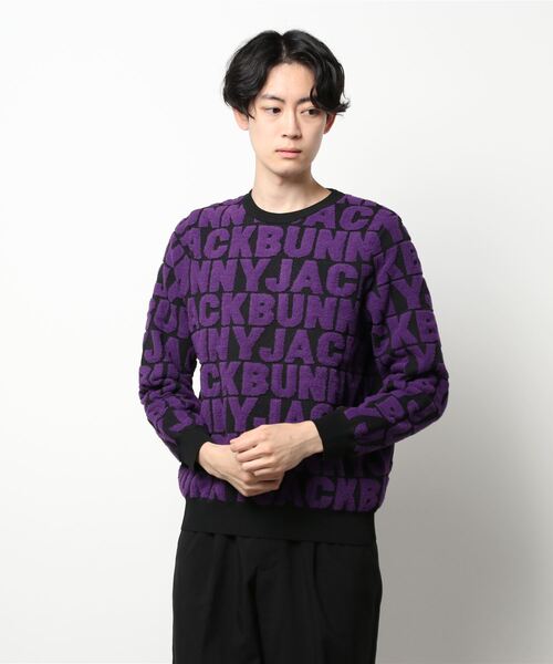 【Jack Bunny!!】ふくれジャガード クルーネックニットプルオーバー