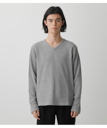 AZUL by moussy | HEAVY WAFFLE V/N LONG TEE/ヘビーワッフルV/NロングT(Tシャツ/カットソー)
