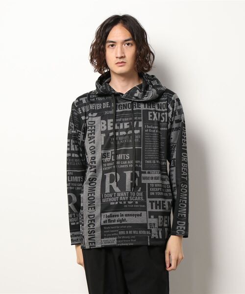 SHELLAC（シェラック）の「シェラック/SHELLAC　ロゴ総柄プルパーカー（パーカー・メンズ・ホワイト×ブラック・LARGE/MEDIUM）」の10枚目の写真