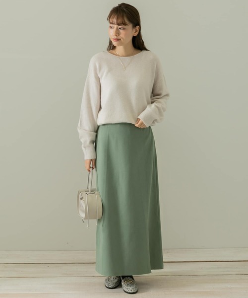 URBAN RESEARCH Sonny Label（アーバンリサーチサニーレーベル）の「圧縮スリットロングスカート（スカート・レディース・ブラウン/オフホワイト/グリーン・FREE）」の16枚目の写真