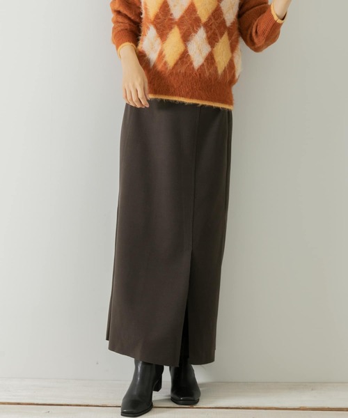 URBAN RESEARCH Sonny Label（アーバンリサーチサニーレーベル）の「圧縮スリットロングスカート（スカート・レディース・ブラウン/オフホワイト/グリーン・FREE）」の18枚目の写真