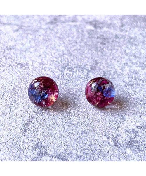 tone(トーン)の「【Willija】金属アレルギー対応《花景》フラワーピアス小(MA)(ピアス(両耳用)・レディース・パープル/ブルー/ホワイト/その他/パープル系その他2/グリーン系その他/グリーン系その他2/レッド/ブラック/オレンジ/グリーン/ローズ/ロイヤルブルー/バイオレット/ライム/アクア/ゴールド/シルバー/グリーン系2・FREE)」の15枚目の写真
