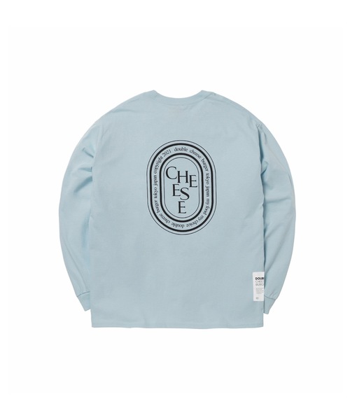 DOUBLE CHEESEBURGER（ダブルチーズバーガー）の「ダブルチーズバーガー ロングスリーブTシャツ -Oval Logo- / DOUBLE CHEESEBURGER Long-Sleeve T-Shirt -Oval Logo-（Tシャツ/カットソー・レディース・ブラック/サンドベージュ/ブルー・FREE）」の3枚目の写真