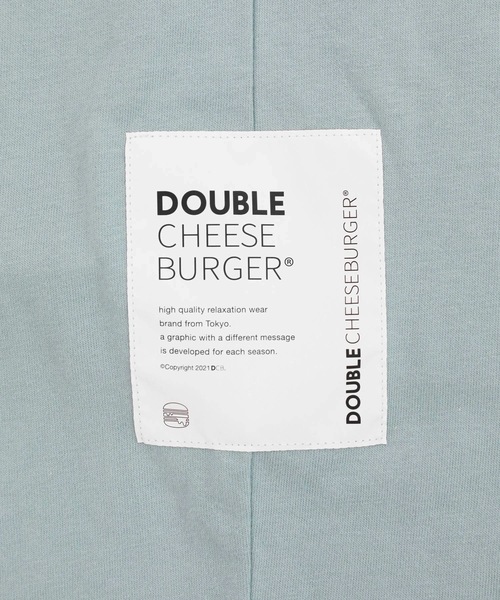 DOUBLE CHEESEBURGER（ダブルチーズバーガー）の「ダブルチーズバーガー ロングスリーブTシャツ -Oval Logo- / DOUBLE CHEESEBURGER Long-Sleeve T-Shirt -Oval Logo-（Tシャツ/カットソー・レディース・ブラック/サンドベージュ/ブルー・FREE）」の8枚目の写真