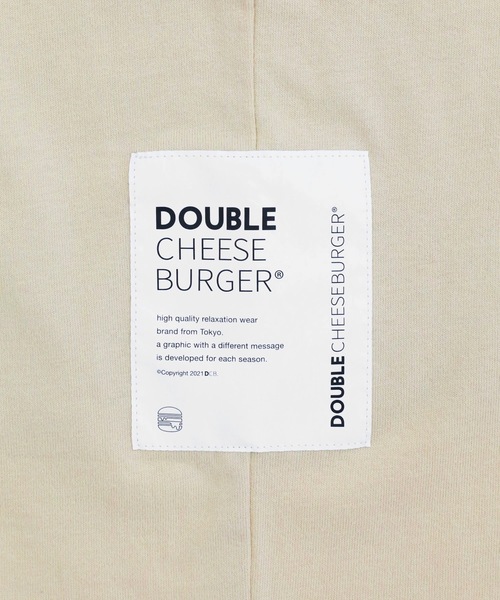 DOUBLE CHEESEBURGER（ダブルチーズバーガー）の「ダブルチーズバーガー ロングスリーブTシャツ -Oval Logo- / DOUBLE CHEESEBURGER Long-Sleeve T-Shirt -Oval Logo-（Tシャツ/カットソー・レディース・ブラック/サンドベージュ/ブルー・FREE）」の11枚目の写真