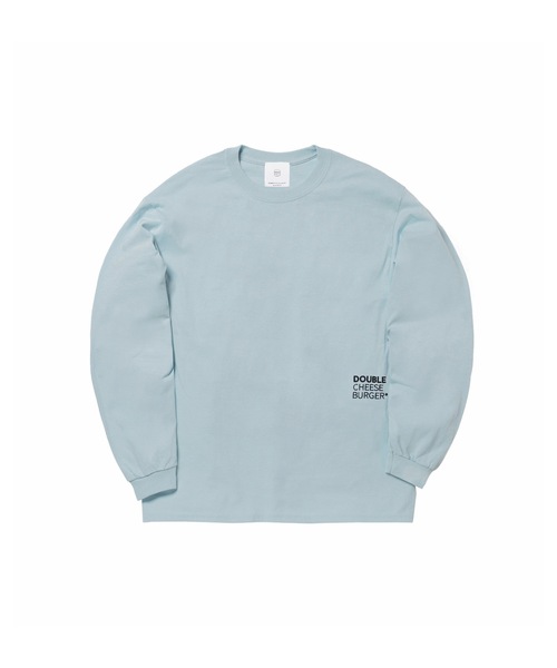 DOUBLE CHEESEBURGER（ダブルチーズバーガー）の「ダブルチーズバーガー ロングスリーブTシャツ -Oval Logo- / DOUBLE CHEESEBURGER Long-Sleeve T-Shirt -Oval Logo-（Tシャツ/カットソー・レディース・ブラック/サンドベージュ/ブルー・FREE）」の12枚目の写真