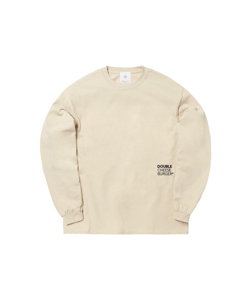DOUBLE CHEESEBURGER（ダブルチーズバーガー）の「ダブルチーズバーガー ロングスリーブTシャツ -Oval Logo- / DOUBLE CHEESEBURGER Long-Sleeve T-Shirt -Oval Logo-（Tシャツ/カットソー・レディース・ブラック/サンドベージュ/ブルー・FREE）」の15枚目の写真