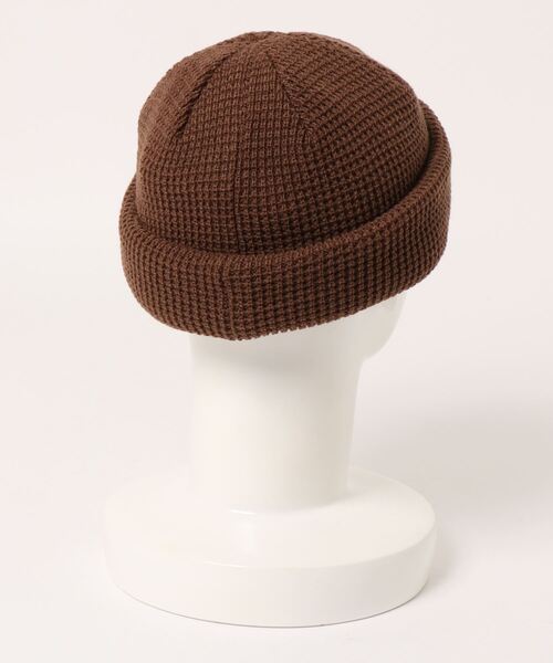 UNIVERSAL OVERALL（ユニバーサルオーバーオール）の「UNIVERSAL OVERALL/ユニバーサルオーバーオール　ワッフルロールニット（ニットキャップ/ビーニー・メンズ・ベージュ/パープル/ブラック・FREE）」の4枚目の写真