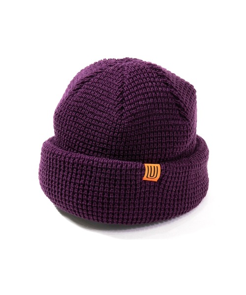 UNIVERSAL OVERALL（ユニバーサルオーバーオール）の「UNIVERSAL OVERALL/ユニバーサルオーバーオール　ワッフルロールニット（ニットキャップ/ビーニー・メンズ・ベージュ/パープル/ブラック・FREE）」の10枚目の写真
