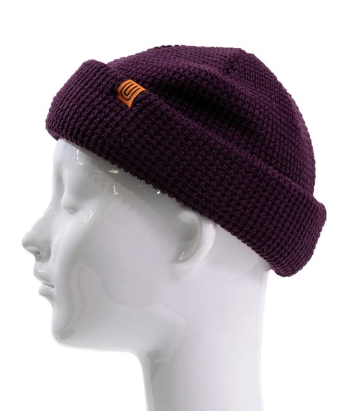 UNIVERSAL OVERALL（ユニバーサルオーバーオール）の「UNIVERSAL OVERALL/ユニバーサルオーバーオール　ワッフルロールニット（ニットキャップ/ビーニー・メンズ・ベージュ/パープル/ブラック・FREE）」の9枚目の写真