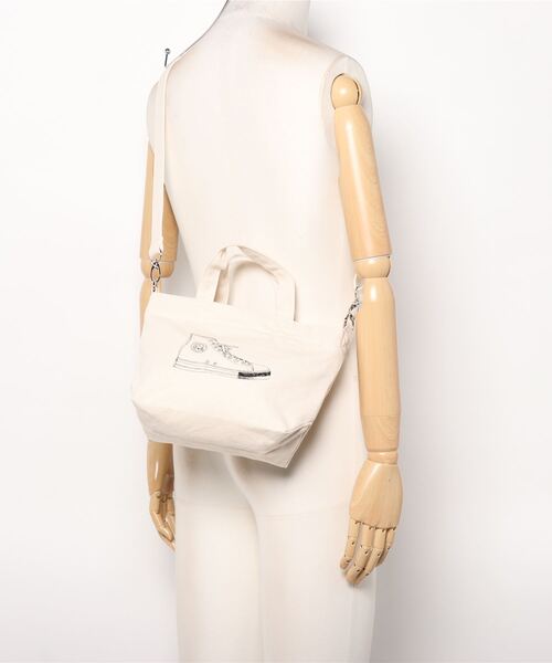 CONVERSE（コンバース）の「CONVERSE　CANVAS SNEAKERS PRINT 2WAY SHOULDER（ショルダーバッグ・レディース・ブラック/オフホワイト/ラベンダー・FREE）」の7枚目の写真