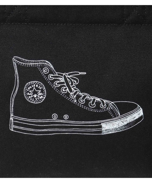 CONVERSE（コンバース）の「CONVERSE　CANVAS SNEAKERS PRINT 2WAY SHOULDER（ショルダーバッグ・レディース・ブラック/オフホワイト/ラベンダー・FREE）」の11枚目の写真