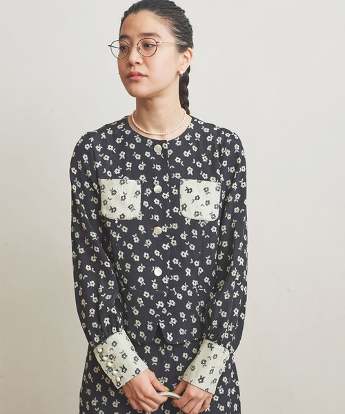 fig London(フィグロンドン)の「●Amelie JK(テーラードジャケット・レディース・ブラック/サックスブルー・FREE)」の2枚目の写真