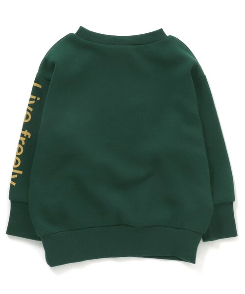 BREEZE(ブリーズ)の「WEB限定 袖ロゴトレーナー_裏シャギー(スウェット・キッズ・グリーン/ブラウン/ネイビー/ブラック・110/120/90/130/140/100/80)」の9枚目の写真