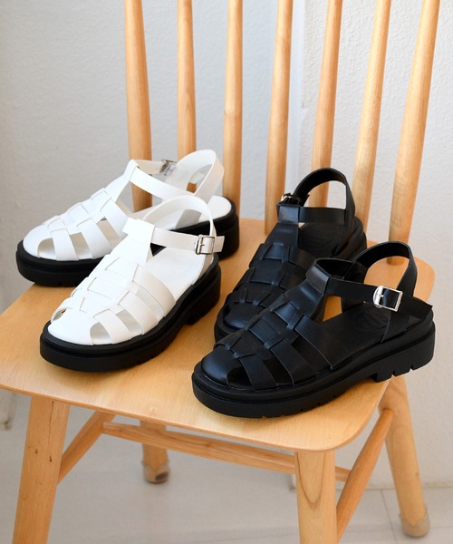 NOFALL（ノーフォール）の「トラックソールグルカサンダル（サンダル・レディース・ホワイト/ブラウン/ブラック・L/S/3L/M/LL/SS）」の2枚目の写真