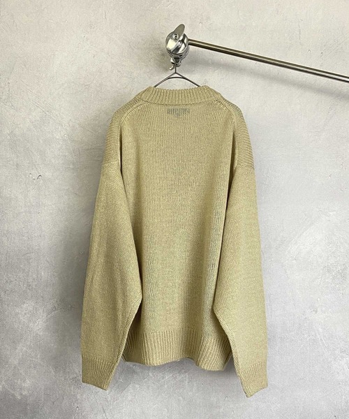 Beno(ビーノ)の「ショートシャギーニット ルーズシルエット カーディガン(カーディガン/ボレロ・メンズ・ブラック/グレイッシュベージュ/グリーン/グレイッシュブルー/マスタード・M/L)」の7枚目の写真