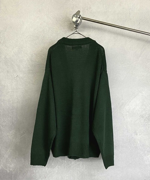 Beno(ビーノ)の「ショートシャギーニット ルーズシルエット カーディガン(カーディガン/ボレロ・メンズ・ブラック/グレイッシュベージュ/グリーン/グレイッシュブルー/マスタード・M/L)」の8枚目の写真