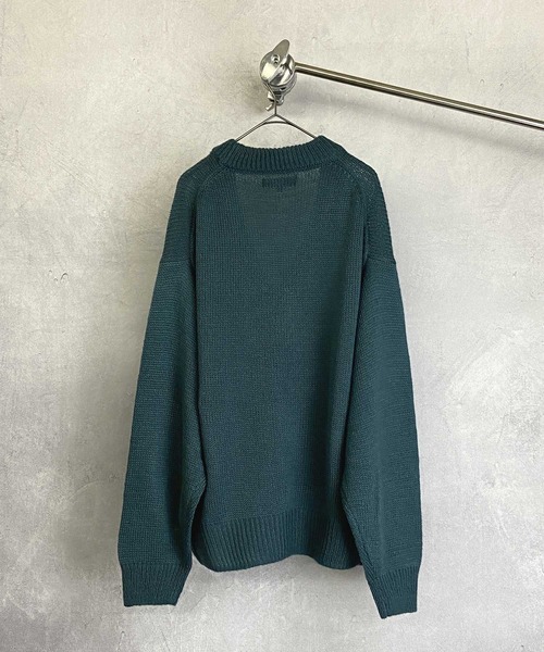 Beno(ビーノ)の「ショートシャギーニット ルーズシルエット カーディガン(カーディガン/ボレロ・メンズ・ブラック/グレイッシュベージュ/グリーン/グレイッシュブルー/マスタード・M/L)」の9枚目の写真