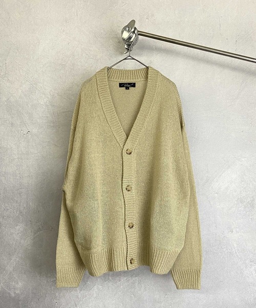 Beno(ビーノ)の「ショートシャギーニット ルーズシルエット カーディガン(カーディガン/ボレロ・メンズ・ブラック/グレイッシュベージュ/グリーン/グレイッシュブルー/マスタード・M/L)」の11枚目の写真
