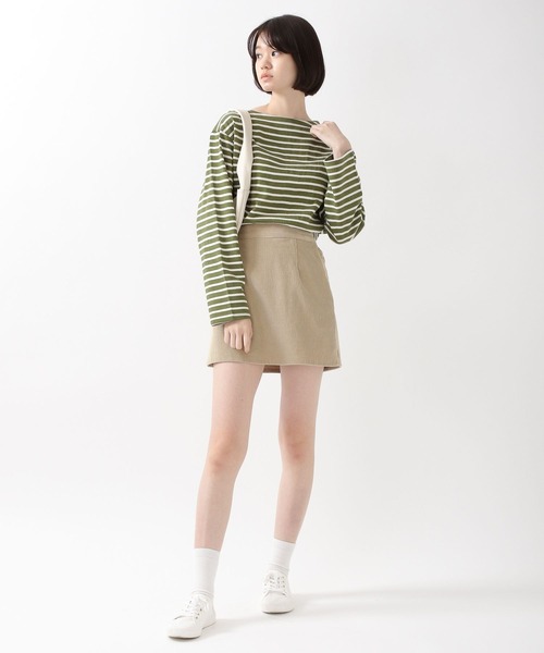 ALAND（エーランド）の「3.3Field Trip／ボーダーボートネックロンT　2261503（Tシャツ/カットソー・レディース・アイボリー/カーキ/ネイビー・FREE）」の11枚目の写真