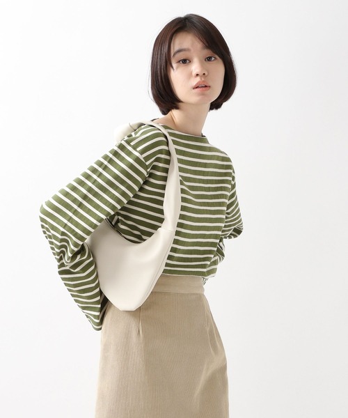 ALAND（エーランド）の「3.3Field Trip／ボーダーボートネックロンT　2261503（Tシャツ/カットソー・レディース・アイボリー/カーキ/ネイビー・FREE）」の17枚目の写真