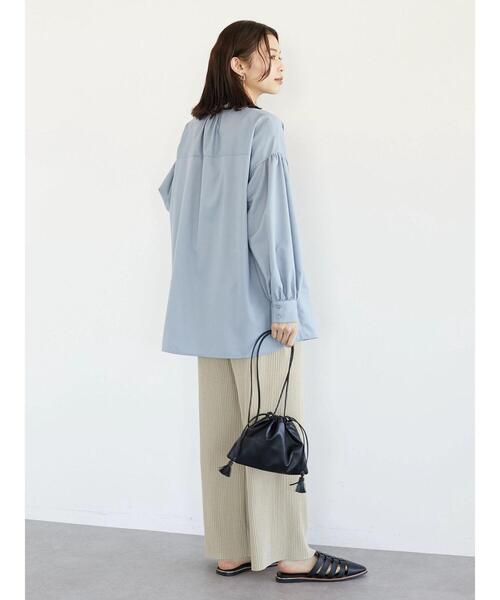 Green Parks(グリーンパークス)の「・RAY CASSIN セルフカットプリーツパンツ*(その他パンツ・レディース・ブラック/ベージュ/ピンク/ブルー/グリーン・FREE)」の7枚目の写真