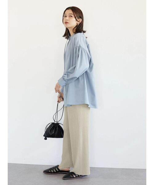 Green Parks(グリーンパークス)の「・RAY CASSIN セルフカットプリーツパンツ*(その他パンツ・レディース・ブラック/ベージュ/ピンク/ブルー/グリーン・FREE)」の8枚目の写真