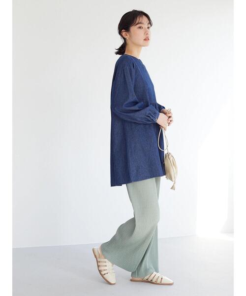 Green Parks(グリーンパークス)の「・RAY CASSIN セルフカットプリーツパンツ*(その他パンツ・レディース・ブラック/ベージュ/ピンク/ブルー/グリーン・FREE)」の21枚目の写真