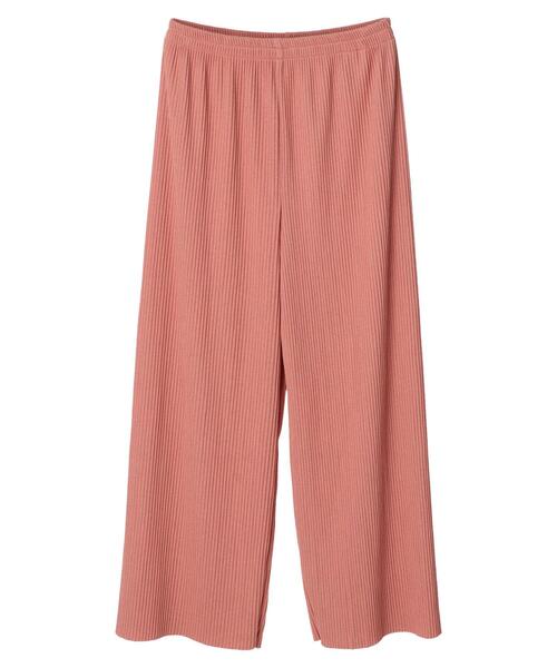 Green Parks(グリーンパークス)の「・RAY CASSIN セルフカットプリーツパンツ*(その他パンツ・レディース・ブラック/ベージュ/ピンク/ブルー/グリーン・FREE)」の1枚目の写真