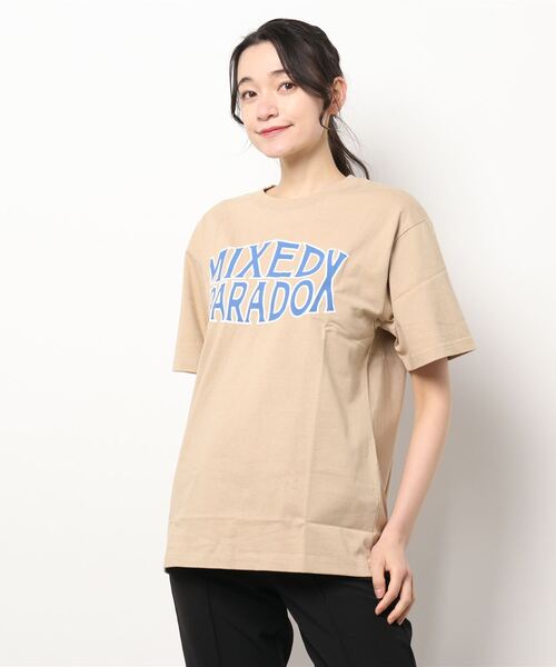 NO WAY（ノーウェイ）の「/RDS/プリントTシャツ（Tシャツ/カットソー・レディース・杢グレー/スミクロ/ベージュ・LARGE/MEDIUM/FREE）」の6枚目の写真