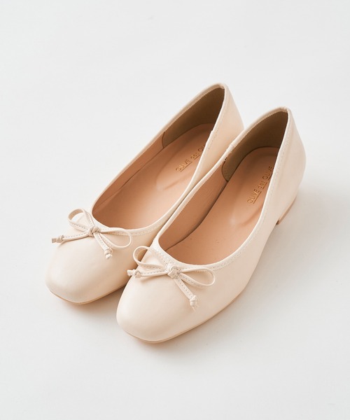 OLIVE des OLIVE(オリーブデオリーブ)の「スクエアトゥバレーシューズ(バレエシューズ・レディース・ホワイト/ブラック/オフホワイト・SMALL/MEDIUM/LARGE)」の14枚目の写真