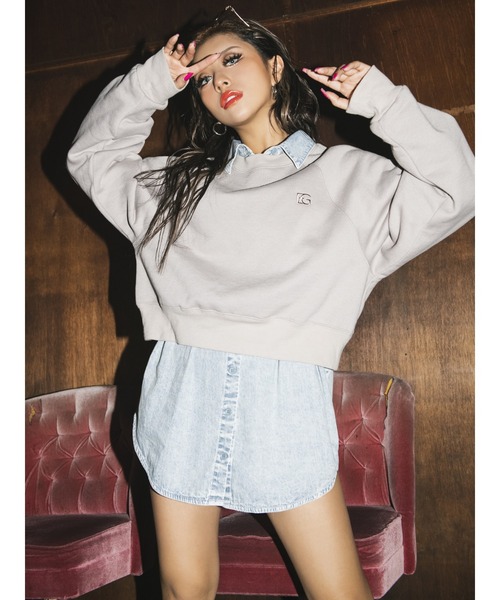 EGOIST(エゴイスト)の「ポイントEG刺繍トップス(Tシャツ/カットソー・レディース・ホワイト/ブラック/ベージュ・FREE)」の10枚目の写真