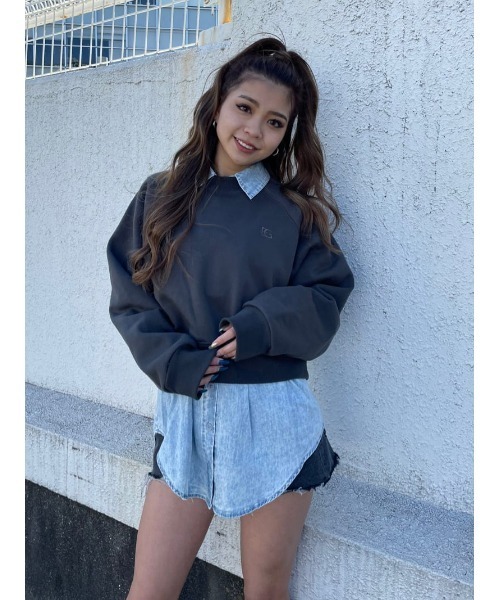 EGOIST(エゴイスト)の「ポイントEG刺繍トップス(Tシャツ/カットソー・レディース・ホワイト/ブラック/ベージュ・FREE)」の17枚目の写真