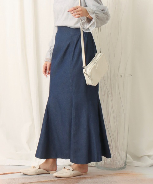 libelle more（リベル モア）の「デニムマーメイドスカート（デニムスカート・レディース・ネイビー/ブルー・L/M）」の7枚目の写真