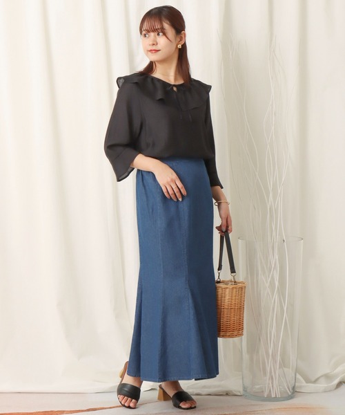 libelle more（リベル モア）の「デニムマーメイドスカート（デニムスカート・レディース・ネイビー/ブルー・L/M）」の18枚目の写真