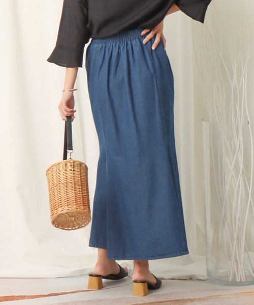 libelle more（リベル モア）の「デニムマーメイドスカート（デニムスカート・レディース・ネイビー/ブルー・L/M）」の16枚目の写真