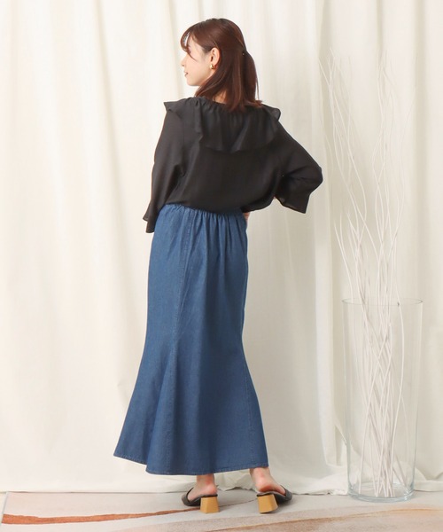 libelle more（リベル モア）の「デニムマーメイドスカート（デニムスカート・レディース・ネイビー/ブルー・L/M）」の14枚目の写真